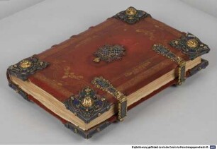 Luxuseinband zu: Die sieben Bußpsalmen mit der Motette Laudes Domini (Erläuterungen zu den Bußpsalmen des Orlando di Lasso, Bd. 2) - BSB Mus.ms. A II(2#Einband - BSB Mus.ms. A II(2#Einband