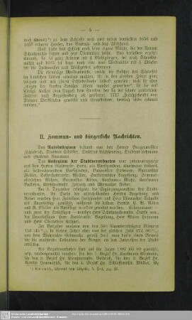 II. Kommun- und bürgerliche Nachrichten