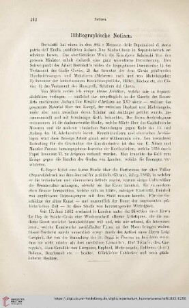 Bibliographische Notizen