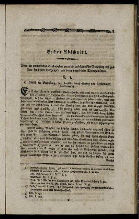 Erster Abschnitt. Ueber die anmaßlichen Beschwerden [...]