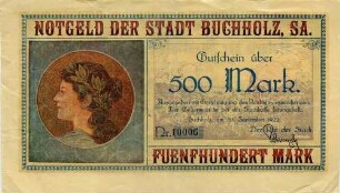 Gutschein - 500 Mark