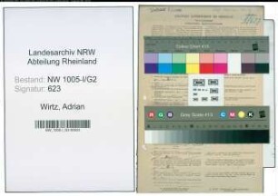 Entnazifizierung Adrian Wirtz , geb. 20.03.1887 (Postbetr.Assistent)