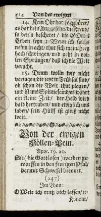 Von der ewigen Höllen-Pein.
