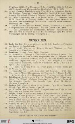 Musikalien (Nr. 1108-1169)