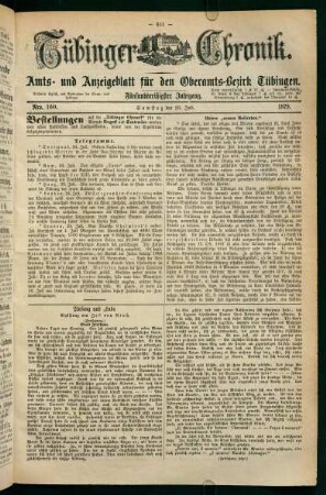 26. Juli (Nro. 160) - 31. Juli (Nro. 164)