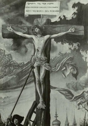 Epitaph für Valentin Schmidburg mit Kreuzigung Christi aus der Nikolaikirche Leipzig