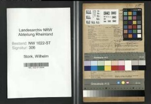 Entnazifizierung Wilhelm Stork , geb. 15.08.1910 (Polizeibeamter)