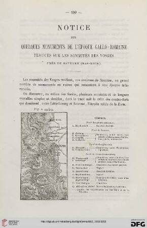 2.Ser. 1.1862/63: Notice sur quelques monuments de l'époque Gallo-Romaine trouvés sur les sommités des Vosges prés de Saverne (Bas-Rhin)