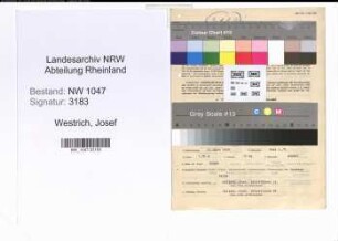 Entnazifizierung Josef Westrich , geb. 22.03.1909 (Finanzbeamter)