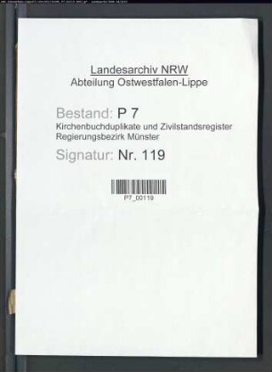 Zivilstandsregister der Munizipalität Harsewinkel (T 1811). (Gemeinde: Harsewinkel, Kreis Warendorf)