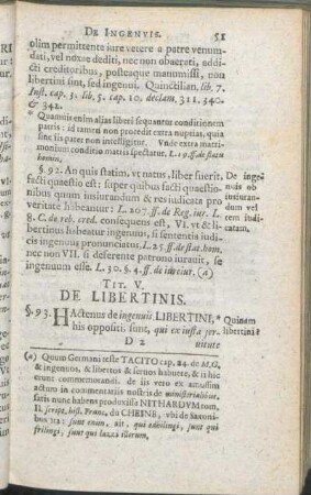 Tit. V. De Libertinis.