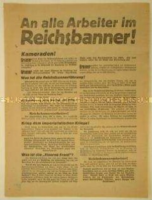 Flugblatt der KPD zur Reichspräsidentenwahl