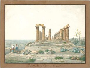 Gärtner, Friedrich von; Agrigent (Akragas / Agrigentum, Sizilien); Tempel der Juno Lucina - Perspektive