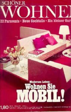 Fachzeitschrift für Wohnkultur "Schöner Wohnen" u.a. über "mobiles wohnen"