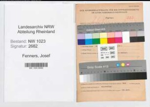 Entnazifizierung Josef Fenners , geb. 29.08.1911 (Verw.Sekretaer)
