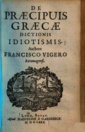 De Praecipuis Graecae Dictionis Idiotismis