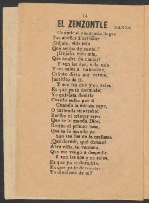 El Zenzontle : Danza
