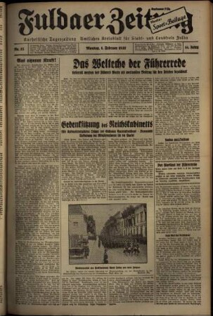 Ausgabe vom Montag, den 01. Februar 1937.