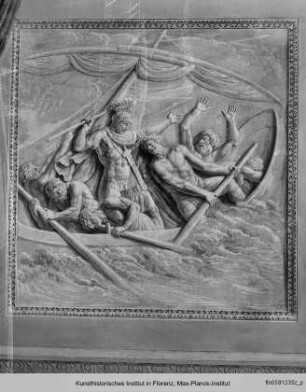 Szenen aus dem Leben Julius Cäsars : Julius Cäsar in einem Seesturm (während der Eroberung Britanniens?)
