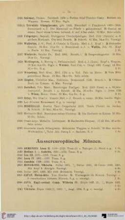 Aussereuropäische Münzen (Nr. 2338-2384)
