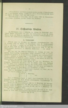 IV. Oeffentliche Wahlen