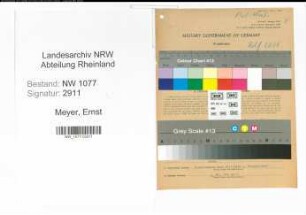 Entnazifizierung Ernst Meyer , geb. 01.12.1898 (Arzt)