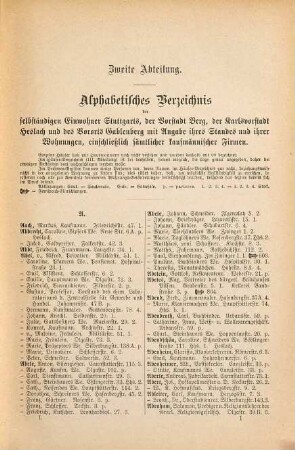 Adreß- und Geschäftshandbuch der königlichen Haupt- und Residenzstadt Stuttgart. 1895