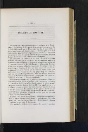 Inscription maritime.