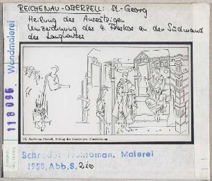 Reichenau-Oberzell, St. Georg: Langhaussüdwand, Heilung des Aussätzigen