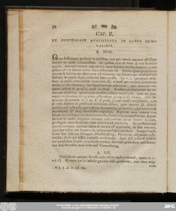 Cap. II. De Confessione Qualificatea In Causis Criminalibus.