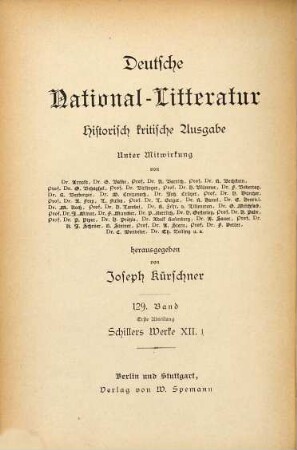 Schillers Werke, 12,1. Kleinere philosophische Schriften