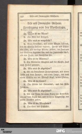 Acht und Zwanzigster Abschnitt. Fortsetzung der Mythologie.