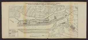 Situationsplan des künftigen Freihafenquartiers zu Hamburg mit den in der Ausführung befindlichen Zollanschlussbauten 1887