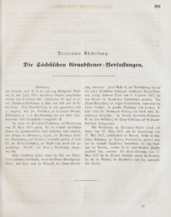 Dreizehnte Abtheilung. Die Sächsischen Grundsteuer-Verfassungen