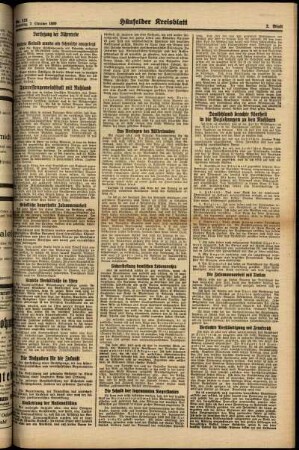 Zweite Ausgabe vom Samstag, den 07. Oktober 1939.