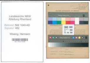 Entnazifizierung Hermann Wissing , geb. 30.11.1896 (Landwirt)