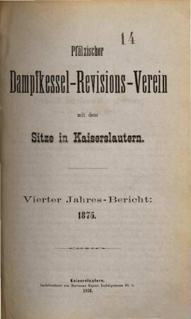 Geschäftsbericht. 4. 1875 (1876)