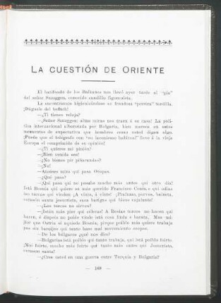 La cuestión de oriente