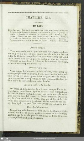 Chapitre XII. Du Roti