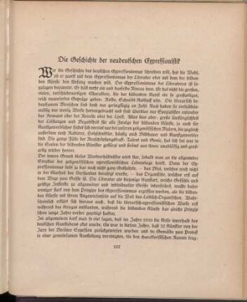 Die Geschichte der neudeutschen Expressionistik