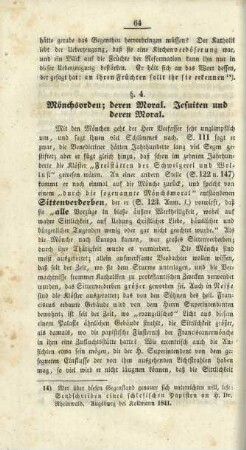 Mönchsorden, deren Moral. Jesuiten und deren Moral.