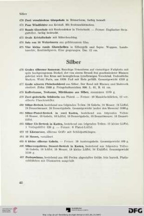 Silber (Nr. 476-487)