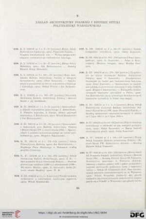 V. Zakład Architektury Polskiej i Historii Sztuki Politechniki Warszawskiej