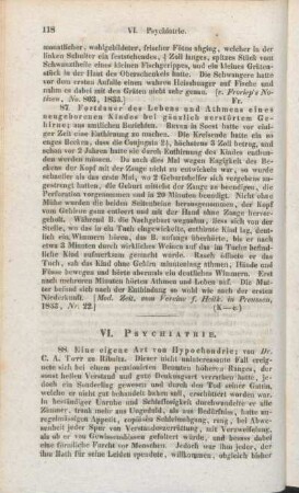 VI. Psychiatrie.