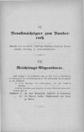 VII. Reichstags-Abgeordnete