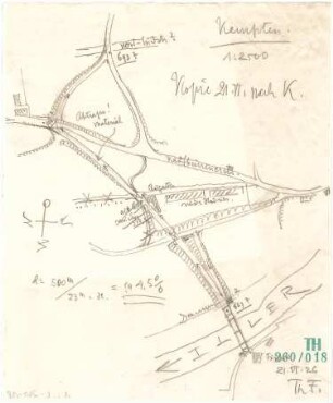 Fischer, Theodor; Kempten / Allgäu (Bayern); Generalbaulinienplan - Lageplan