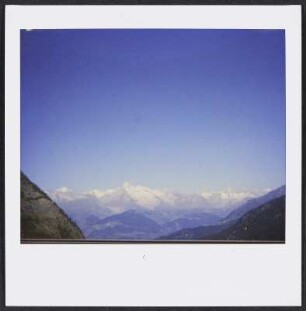 Alpenkette gegenüber Crans-Montana in der Schweiz