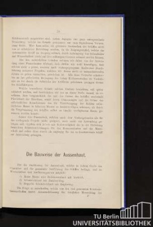 Die Bauweise der Aussenhaut.