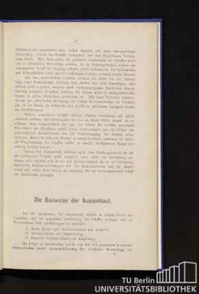 Die Bauweise der Aussenhaut.