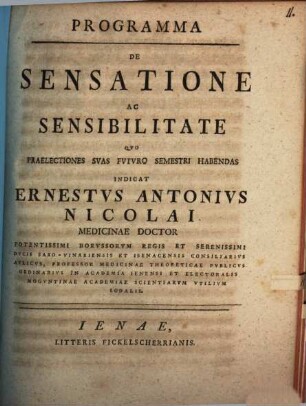 Programma de sensatione ac sensibilitate
